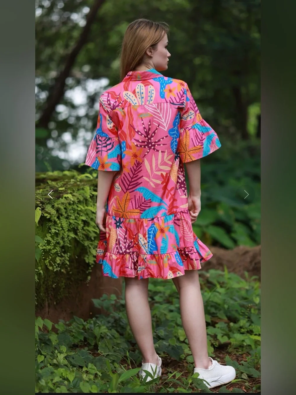 Maude Vivante Pink Palms Zara Dress - Picture 3 of 4